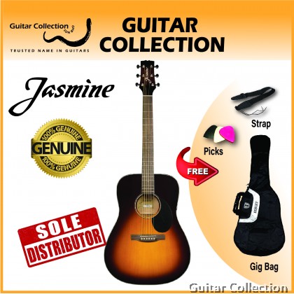 Jasmine JD39 Sunburst | Dreadnought Acoustic Guitar | Spruce Top, Sapele B&S