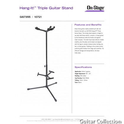 On Stage GS7355 Hang-It Triple Guitar Stand