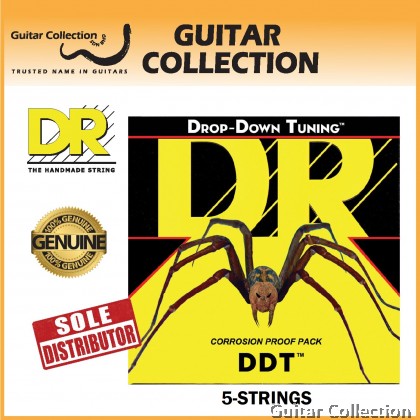 DR Strings DDT5-45 DROP DOWN TUNING Stainless Steel Bass Strings | 5-String Medium (045 - 125)