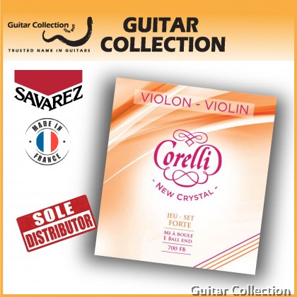 Savarez 700FB Corelli New Crystal Violin Hard / High Tension Stabilonwound (E ball) (Made in France)