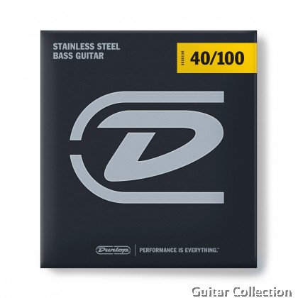 Jim Dunlop DBS40100 Bass Guitar Strings | 4-String | Stainless Steel | 40-100