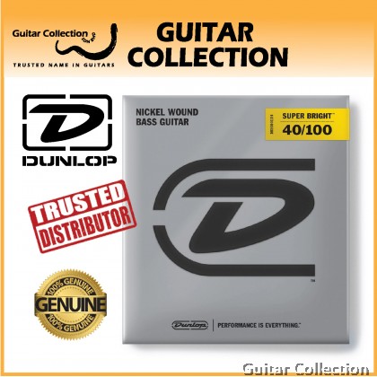Jim Dunlop DBSBN40100 Bass Guitar Strings | 4-String | Super Bright Nickel Wound | 40-100
