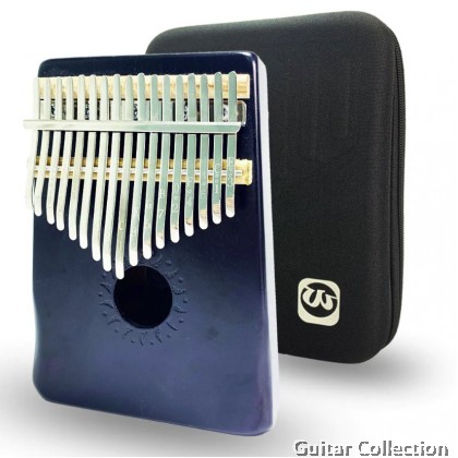 Walter WK-17BK 17 keys Full Solid Mahogany Kalimba Black | With Hard Case, Hammer, Cloth, Finger Cot, Song Book, Sticker