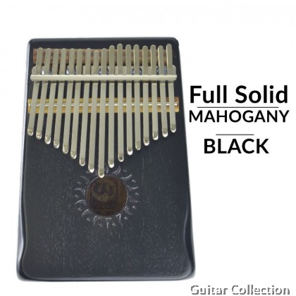 Walter WK-17BK 17 keys Full Solid Mahogany Kalimba Black | With Hard Case, Hammer, Cloth, Finger Cot, Song Book, Sticker