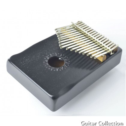 Walter WK-17BK 17 keys Full Solid Mahogany Kalimba Black | With Hard Case, Hammer, Cloth, Finger Cot, Song Book, Sticker