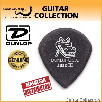 Jim Dunlop 571P140 Gator Grip Jazz III Guitar Picks | 1.40mm (6 pcs/pack)