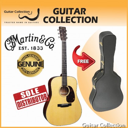 Martin D-18E LR Baggs | Standard Series | Dreadnought Acoustic-Electric Guitar | Solid Spruce Top, Mahogany B&S | Case