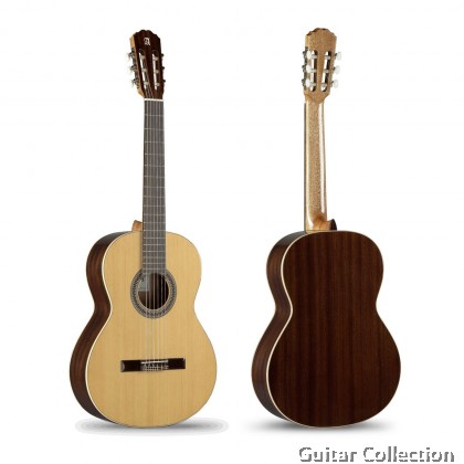 Alhambra 2C A Spruce | Classical Guitar | Solid Spruce Top, Mahogany B&S | Case (Made in Spain)