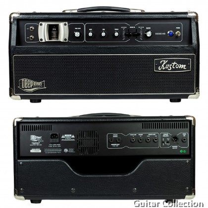 Kustom DE300HD + DE410H Deep End 300W Hybrid Tube Bass Amplifier Head with 400W Speaker Cabinet (4 x 10" Speakers)