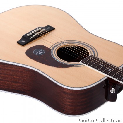 SAGA A1-D | High End Series | Dreadnought Acoustic Guitar | Solid Spruce Top, Sapele B&S | Case