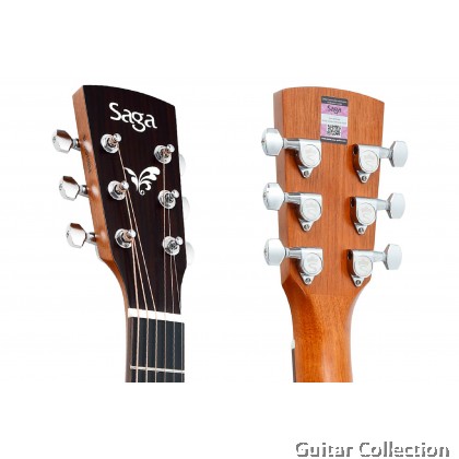 SAGA GS700 | Travel Series | 3/4 Acoustic Guitar | Solid Spruce Top, Sapele B&S