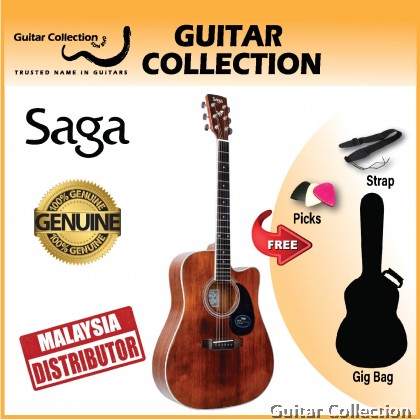 SAGA SF700CR Retro | Dreadnought CW Acoustic Guitar | Solid Spruce Top, Sapele B&S