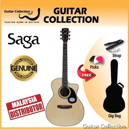 SAGA SF600GCE | College Series | Grand Concert CW Acoustic-Electric Guitar | Spruce Top, Sapele B&S | Fishman