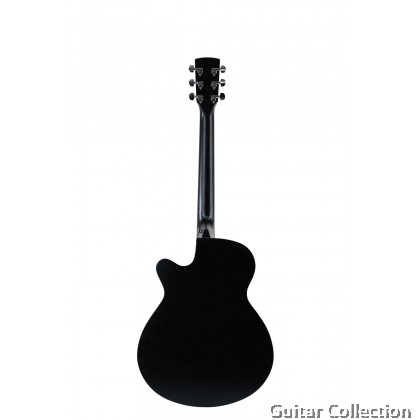 SAGA SA600CBKE | College Series | Grand Auditorium CW Acoustic-Electric Guitar | Spruce Top, Sapele B&S