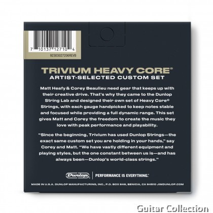 Jim Dunlop TVMN1052 Trivium String Lab Series | Heavy Core Electric Guitar Strings | 010 - 052