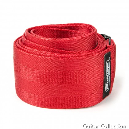 Jim Dunlop DST7001 Deluxe Seatbelt Guitar Strap (Red / Grey / White) (Length: 41" - 72") (Width: 2")