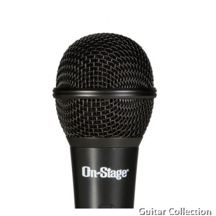 On Stage AS400 Audio Spectrum Dynamic Handheld Microphone with 20ft XLR-XLR Cable, Mic Clip & Pouch