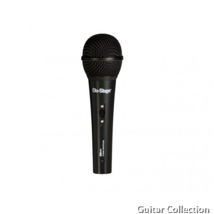 On Stage AS400 Audio Spectrum Dynamic Handheld Microphone with 20ft XLR-XLR Cable, Mic Clip & Pouch