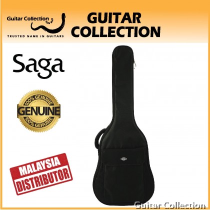 Saga 8mm Padded 3/4 Size Acoustic Guitar Gig Bag | Black (Fits 36" Guitars)