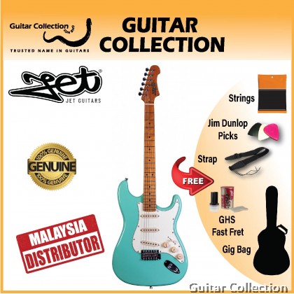 JET JS300 SFG Electric Guitar | SSS Stratocaster | Sea Foam Green