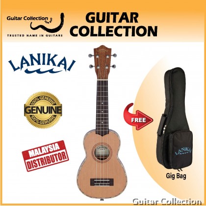 LANIKAI CDST-S | Soprano 21" Ukulele | Solid Cedar Top, Mahogany B&S | Gig Bag