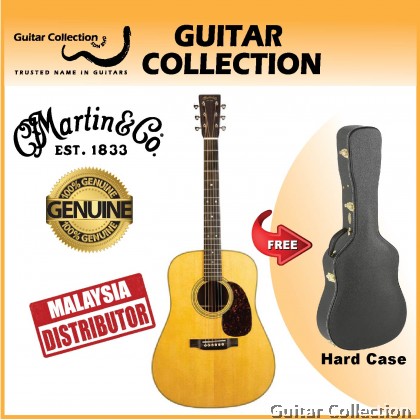 Martin D-28 Satin | Standard Series | Dreadnought Acoustic Guitar | Solid Spruce Top, Rosewood B&S | Case