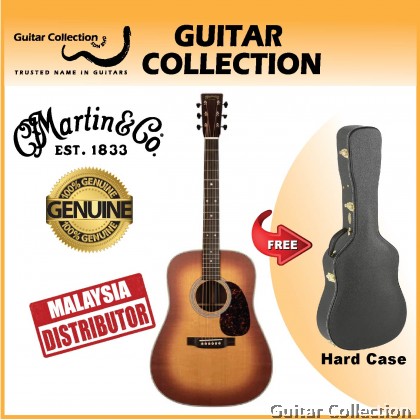 Martin D-28 Satin Amberburst | Standard Series | Dreadnought Acoustic Guitar | Solid Spruce Top, Rosewood B&S | Case