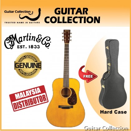 Martin D-18 Authentic 1937 VTS Aged | Dreadnought Acoustic Guitar | Solid VTS Spruce Top, Mahogany B&S | Case
