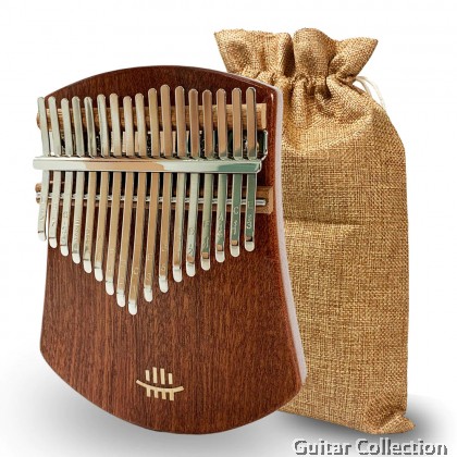 Hluru HR-17KASP 17 keys Full Solid Sapele Wood Circular sector Kalimba | With Hard Case, Bag, Hammer, Stickers, Cloth, Song Book   