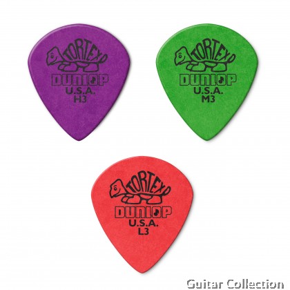 Jim Dunlop 472P Tortex Jazz III Guitar Pick (6 Pcs) (Light / Medium / Heavy)