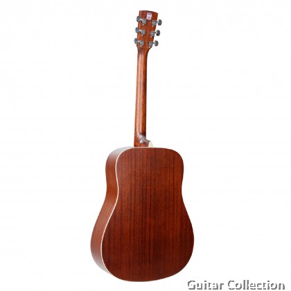 SAGA SF700SB Sunburst | Dreadnought Acoustic Guitar | Solid Spruce Top, Sapele B&S