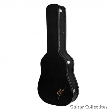 SAGA Black Universal Acoustic Guitar Hardcase (Fits 40" & 41" Guitars)