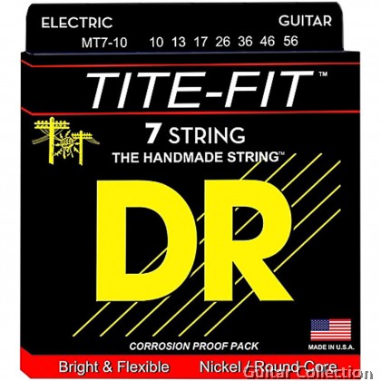 DR Strings MT7-10 TITE-FIT Nickel Plated Electric Guitar Strings | 7-String Medium (010 - 056)