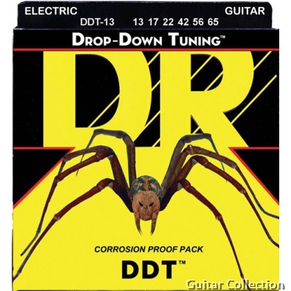 DR Strings DDT-13 DROP DOWN TUNING Coated Core Electric Guitar Strings | Mega Heavy (013 - 065)
