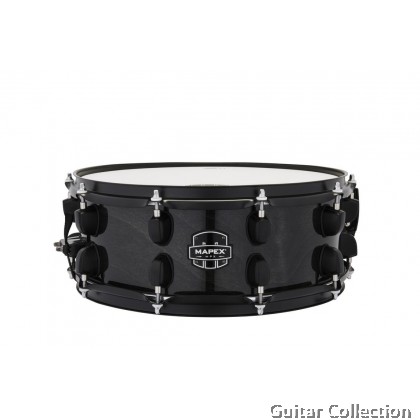 Mapex MPNMP4550BMB Maple/Poplar Hybrid Shell Snare Drum (14" x 5.5") | Transparent Midnight Black