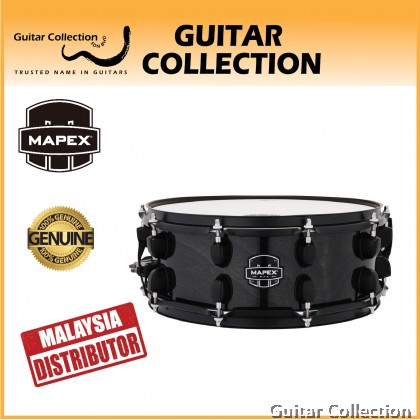 Mapex MPNMP4550BMB Maple/Poplar Hybrid Shell Snare Drum (14" x 5.5") | Transparent Midnight Black