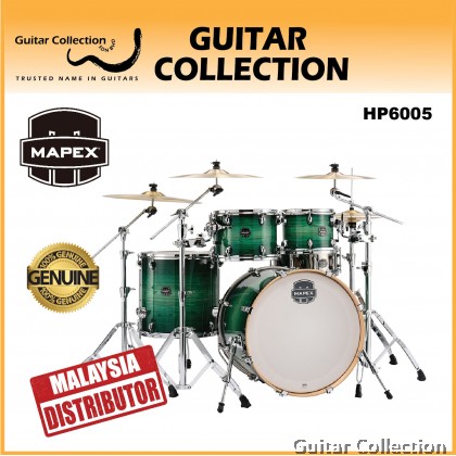 Mapex ARMORY AR529SFG+HP6005 | 5-Piece Drum Set & 5-Piece Hardware, Without Cymbals & Throne | Emerald Burst