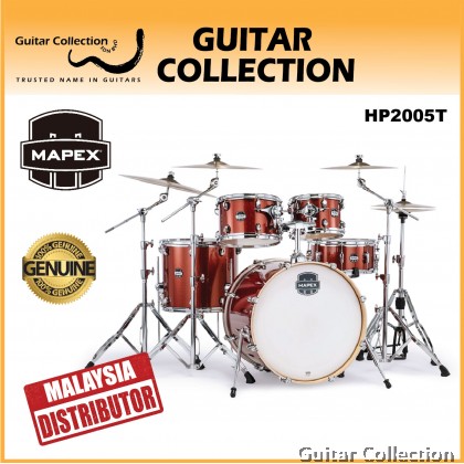 Mapex MARS Birch MA529SFOR+HP2005T | 5-Piece Drum Set & 5-Piece Hardware With Throne, w/o Cymbals | Blood Orange Sparkle
