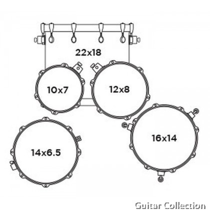Mapex MARS Birch MA529SFOR+HP2005T | 5-Piece Drum Set & 5-Piece Hardware With Throne, w/o Cymbals | Blood Orange Sparkle