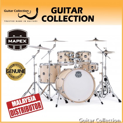 Mapex MARS Maple MM529SFNW | 5-Piece Drum Set without Hardware, Cymbals & Throne | Natural Satin