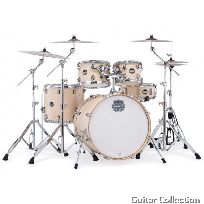Mapex MARS Maple MM529SFNW+HP2005T | 5-Piece Drum Set & 5-Piece Hardware With Throne, w/o Cymbals | Natural Satin
