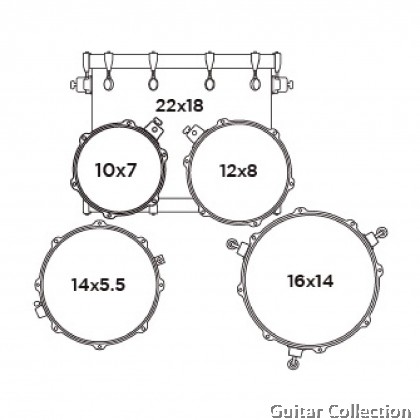 Mapex MARS Maple MM529SFOG | 5-Piece Drum Set without Hardware, Cymbals & Throne | Glossy Amber