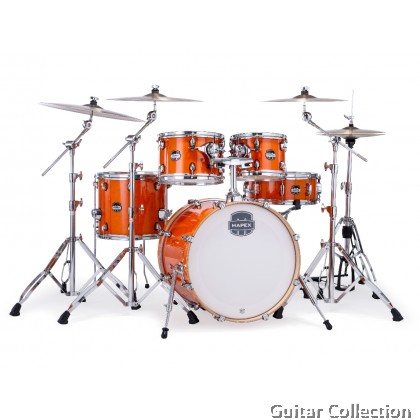 Mapex MARS Maple MM529SFOG | 5-Piece Drum Set without Hardware, Cymbals & Throne | Glossy Amber