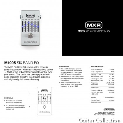 Jim Dunlop MXR M109S 6 Band EQ | Equalizer Guitar Effect Pedal