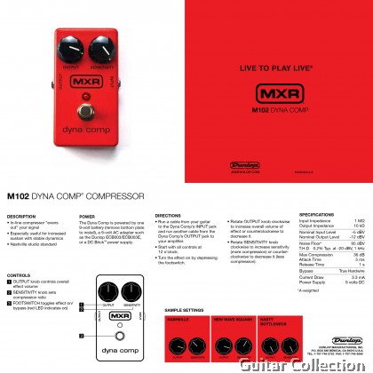 Jim Dunlop MXR M102 Dyna Comp | Compressor Guitar Effect Pedal