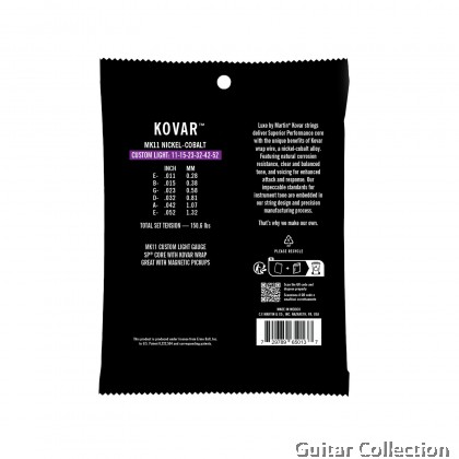 Martin MK11 | 011-052 | Luxe by Martin Kovar | Nickel Cobalt Acoustic Guitar Strings | Custom Light