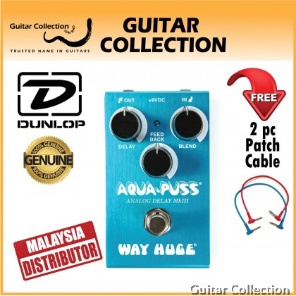 Jim Dunlop Way Huge Smalls WM71 Aqua Puss MK III | Analog Delay Guitar Effect Pedal