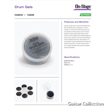 On Stage AHW5A+DG600 Drum Sticks & Drum Gel | 5A | American Hickory Wood | Wood Tip (1 pair)