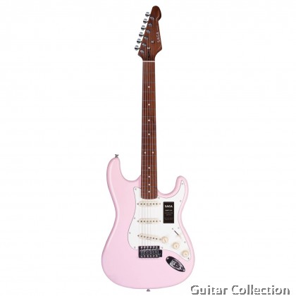 SAGA SMF1314PK | Dazzles Series | SSS Stratocaster Electric Guitar | Light Pink