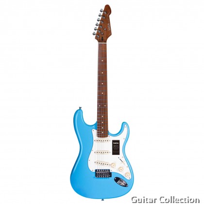 SAGA SMF1314BL | Dazzles Series | SSS Stratocaster Electric Guitar | Sky Blue